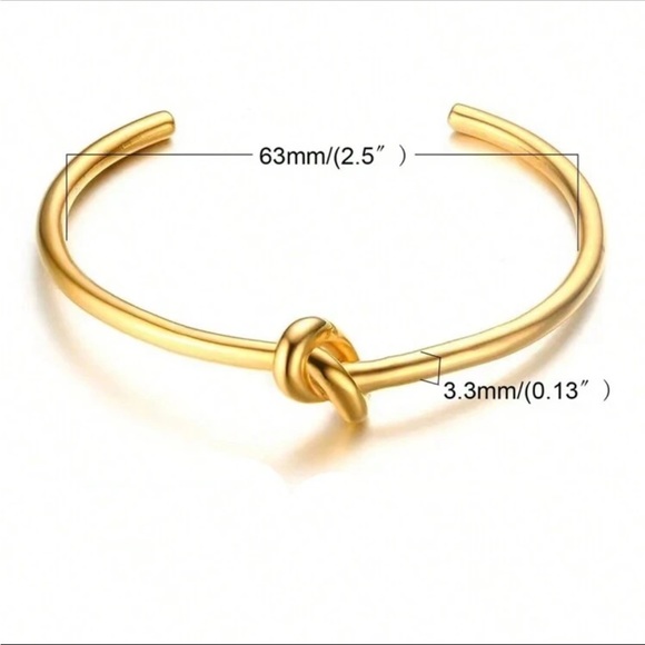 Infinity Knot 18k Gold Plated Bracelet - Picture 8 of 8